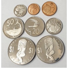 COOK ISLANDS 1972 . PROOF SET . EXTRA ONE 1 DOLLAR